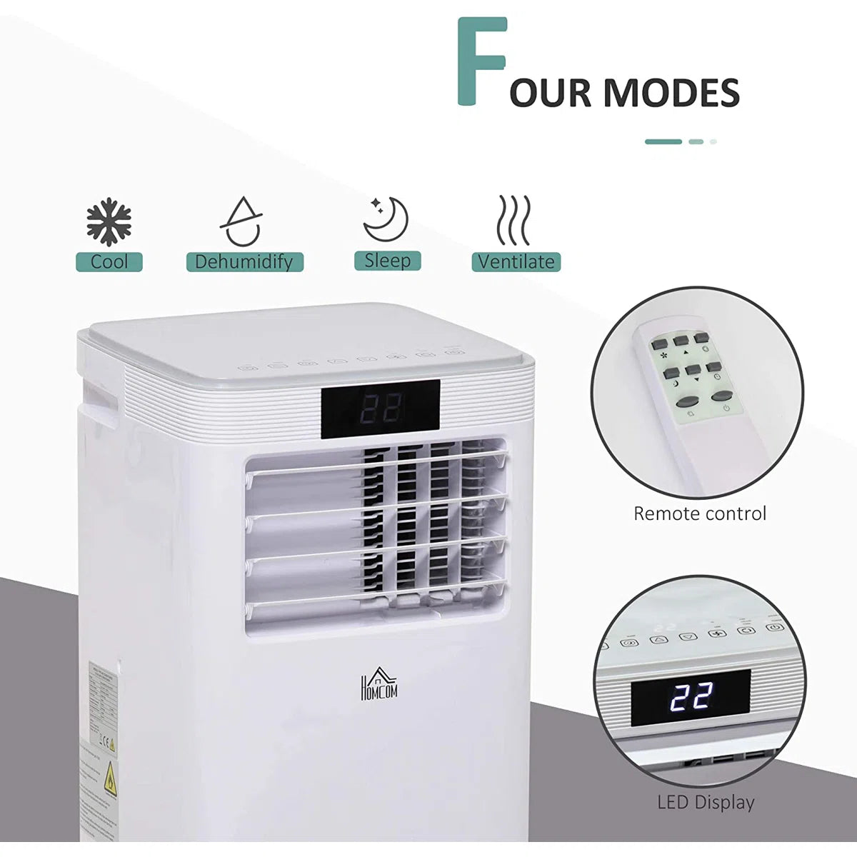 HOMCOM - Portable Air Conditioner
